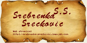 Srebrenka Srećković vizit kartica